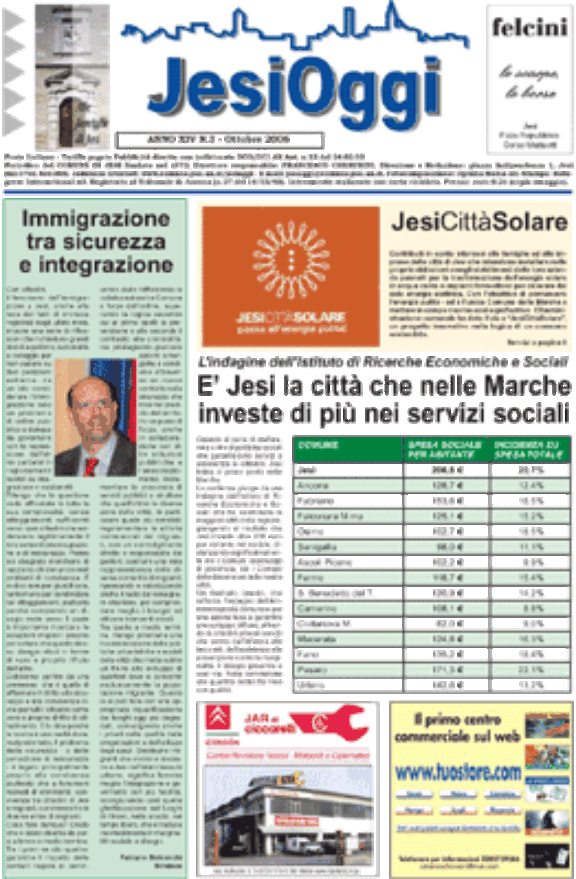 Copertina di Jesi Oggi - Ottobre 2006 Copertina di Jesi Oggi - Ottobre 2006