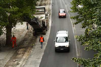 I lavori al Viale della Vittoria