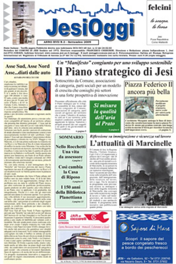 Copertina di Jesi Oggi - Settembre 2009 Copertina di Jesi Oggi - Settembre 2009