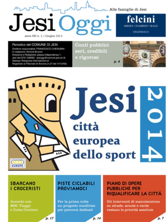 Copertina di Jesi Oggi - Giugno 2013 Copertina di Jesi Oggi - Giugno 2013