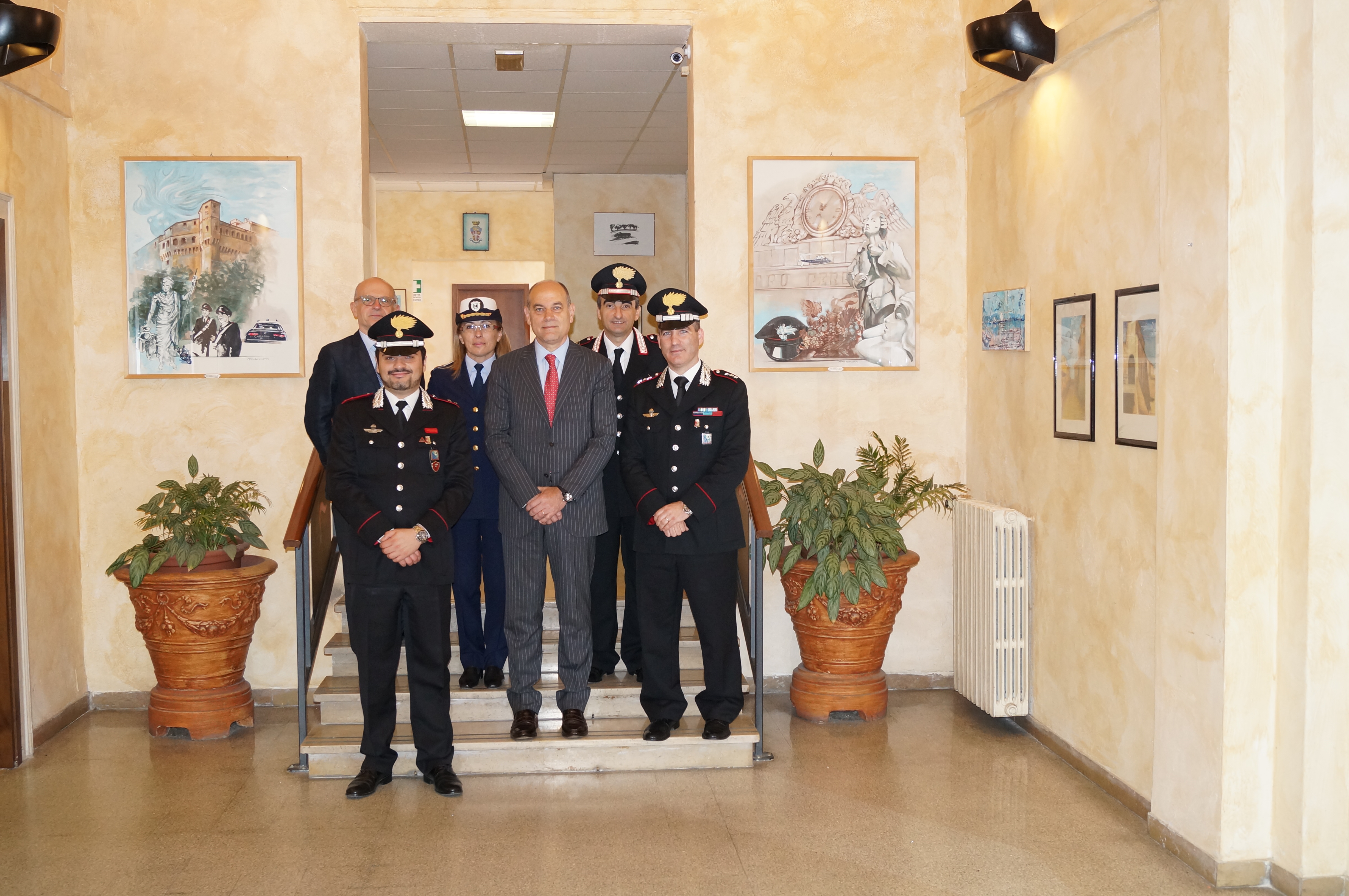 Il Sindaco con i Carabinieri