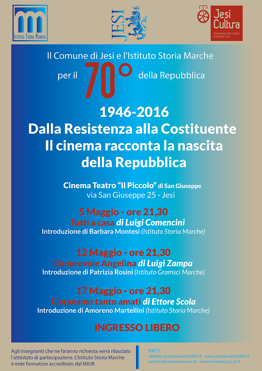 1946-2016; dalla Resistenza alla Costituente