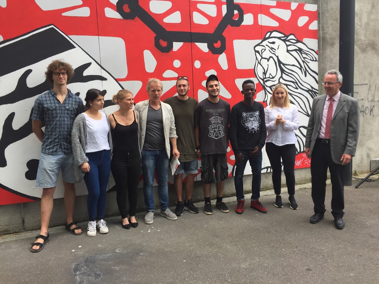 Il murales inaugurato a Waiblingen