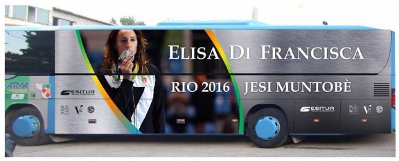 Elisa Di Francisca ancora immagine delle autolinee Crognaletti Elisa Di Francisca ancora immagine delle autolinee Crognaletti