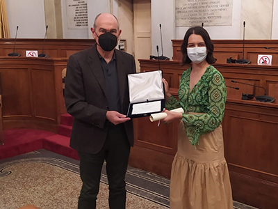 Il Sindaco Massimo Bacci insieme a Virginia Maria Barchiesi