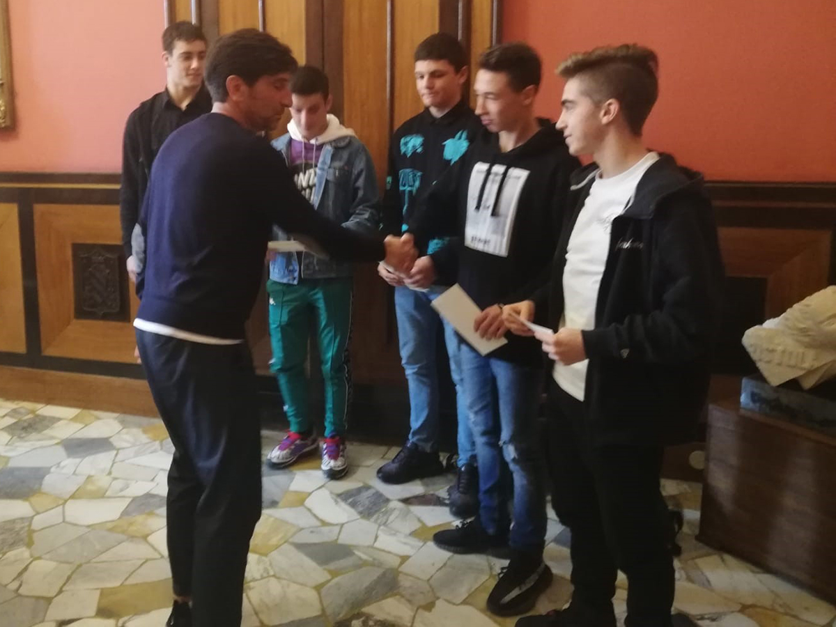 Il ragazzi del Judo premiati dall'Assessore allo Sport Ugo Coltorti
