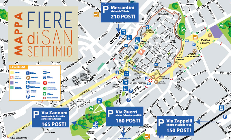 Mappa Parcheggi Fiera 2022