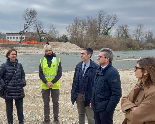 Visita Ass. Baldelli e Sindaco al Ponte San Carlo Visita Ass. Baldelli e Sindaco al Ponte San Carlo