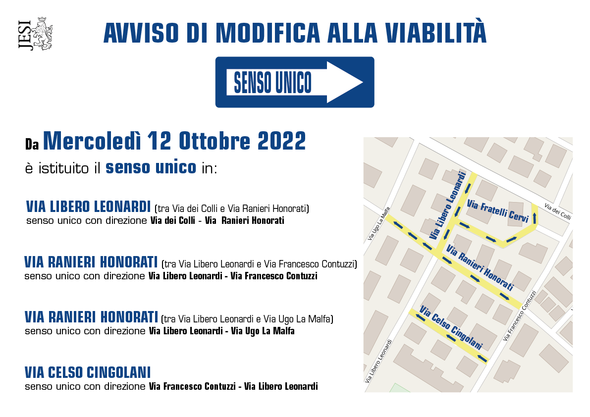 Sensi unici in via Leonardi