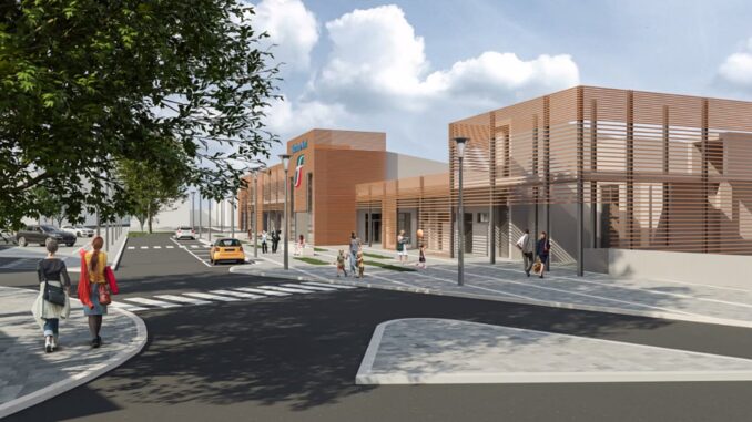 Rendering della nuova Stazione ferroviaria