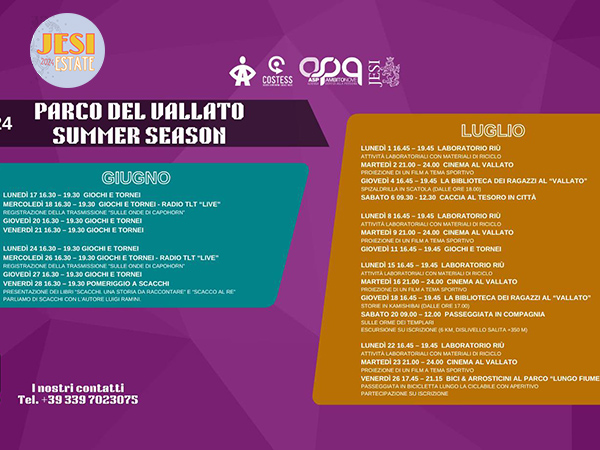Parco del Vallato Summer Season